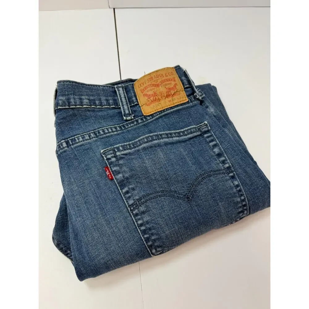 Levi's 514 Men's Jeans W38 L 32 Straight Leg Blue Denim Medium Wash Classic Fit